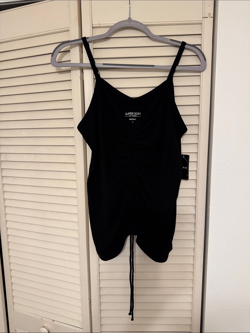 torrid Black Super Soft Ruched Tank Camisole